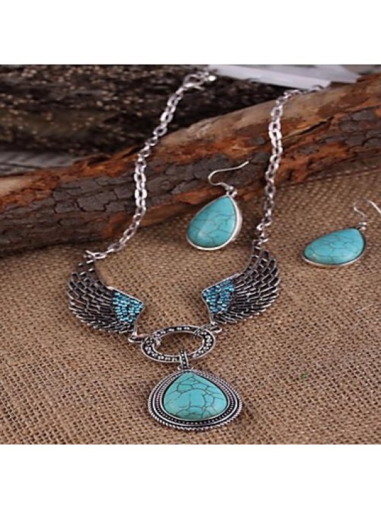 Women's European Blue Alloy (Earrings&Necklaces) Jewelry Sets  