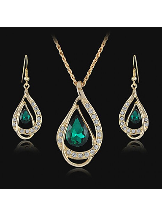 Women's European and American fashion major suit Earrings Necklace Set(1 set)8586-15  