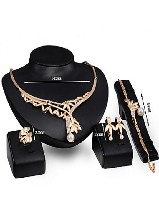  The explosion of gold necklace earrings bracelets rings set high-end banquet  