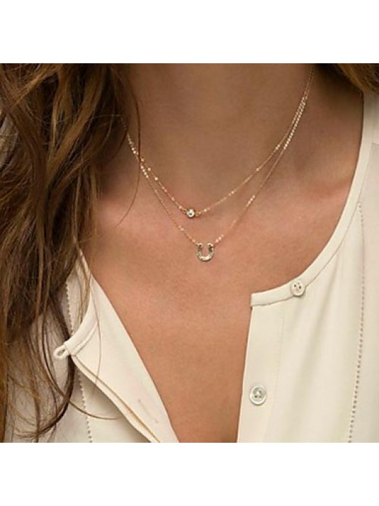 Golden Pendant Necklaces Alloy / Imitation Pearl Daily / Casual Jewelry