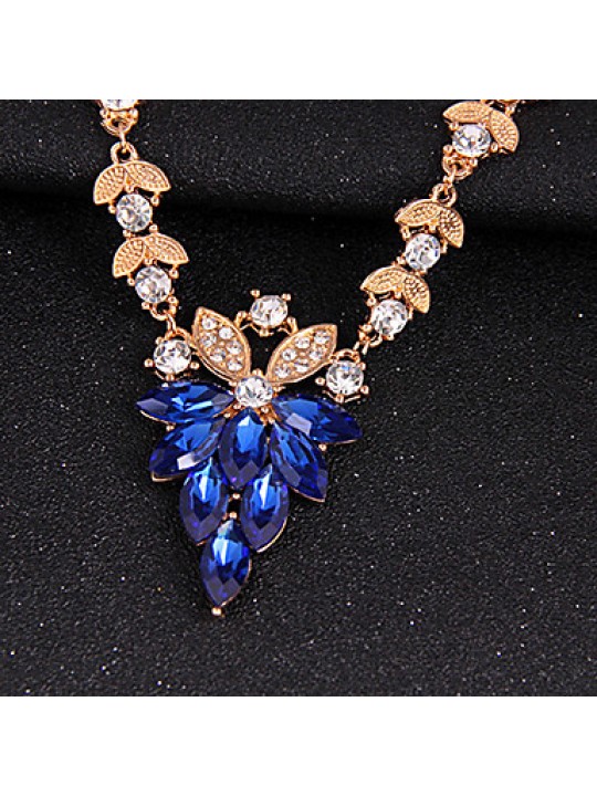 Women Vintage / Party / Casual Alloy / Gemstone & Crystal / Cubic Zirconia Necklace / Earrings / Bracelet / Ring Sets  